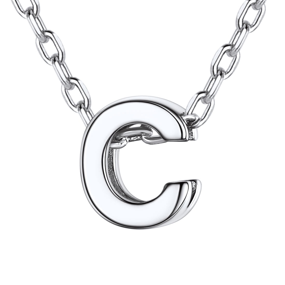 Cursive Capital 26 English Letter C Necklaces Stainless Steel Alphabet  Initial Swirl Luxury Exquisite Name Partner Chain Choker - AliExpress